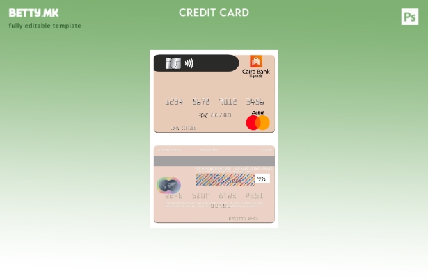 Модерен стил Уганда Каиро банка Уганда шаблон мастер картички